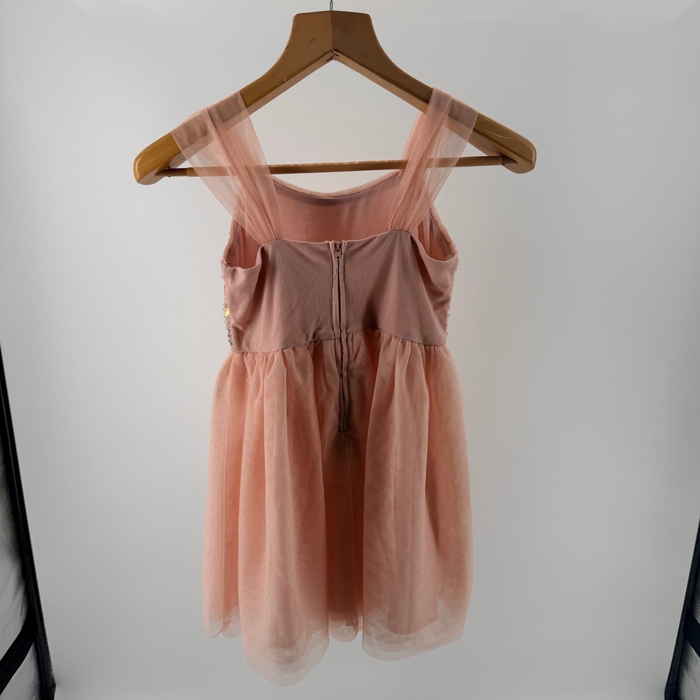 Children's Place Girls Pink Sequin Tulle Dress Sleeveless Dress Size 10